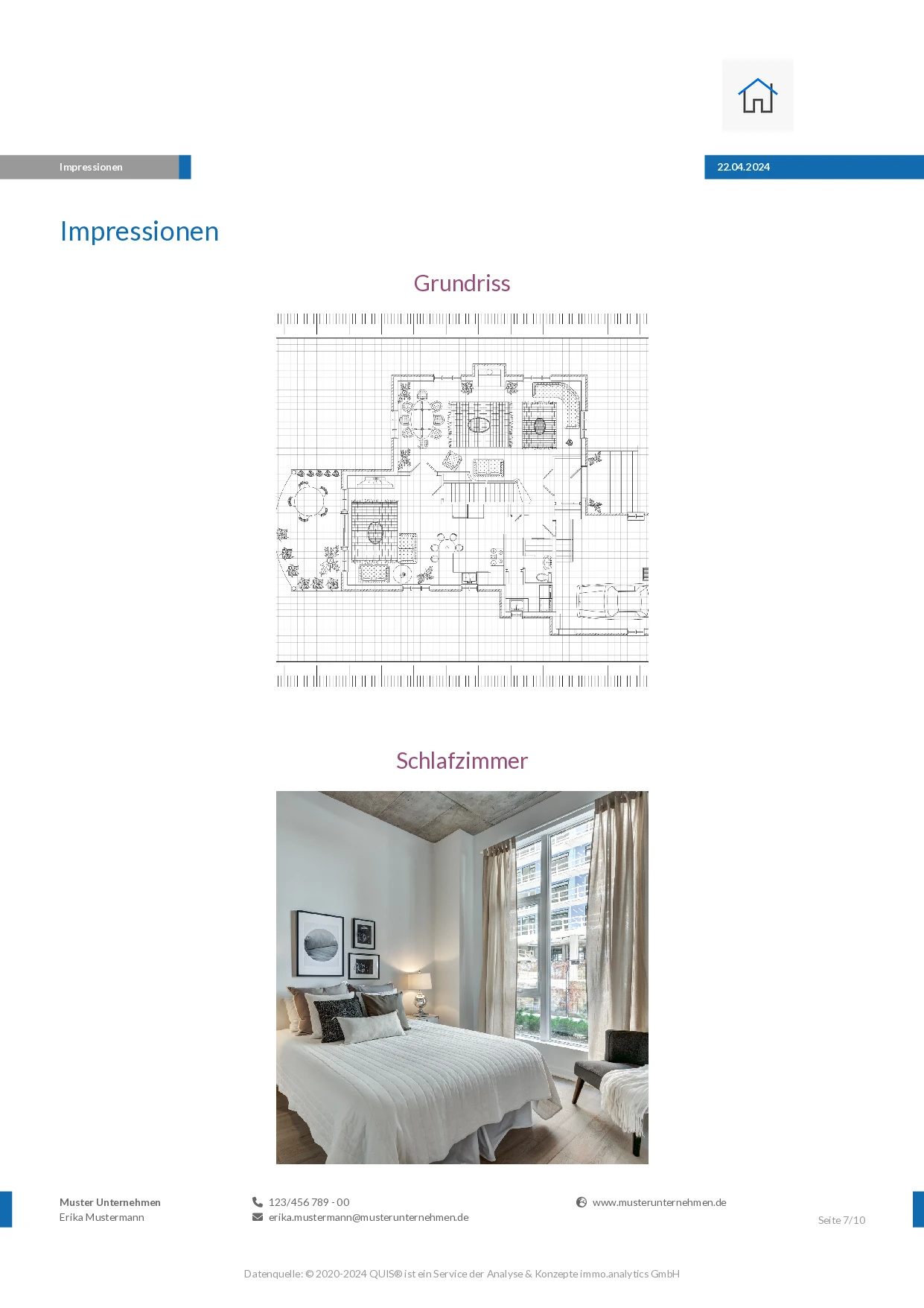 Immobilien-Exposé mit Objektbild sowie Objekt- und Lagebeschreibung